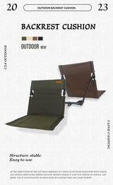 Outdoor camping backrest cushion chair portable folding chair tent leisure chair balcony park lawn picnic chair