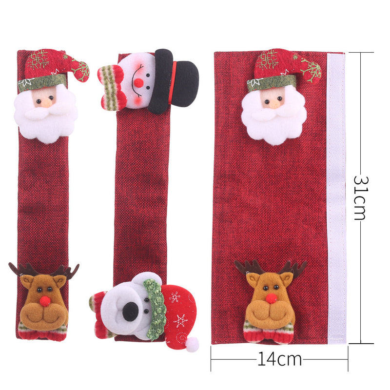 Christmas Decoration Supplies Linen Handle Gloves 4 Sets - Emete Store