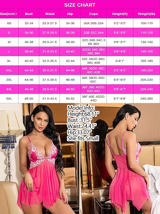 Melbourne Australia Shopping - Avidlove Plus Size Lace Babydol-Emete Store