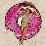 Summer Printed Fruit Food Beach Towel Round Chiffon Round Beach Towels For Living Room Home Decor Boho Style Bath Towels Pizza