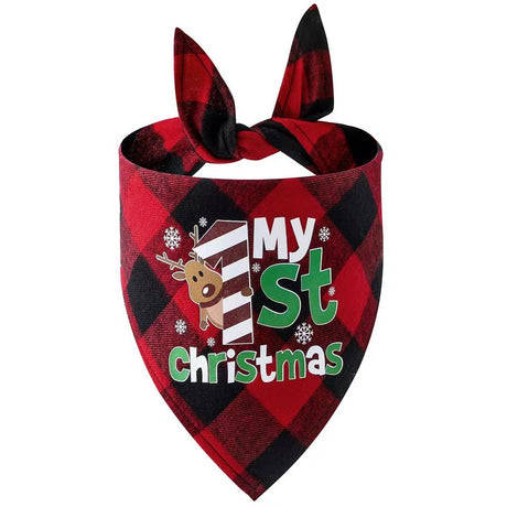 Christmas Day Border Protection Pet Small, Medium, and Large Dogs, Dogs, Cats, Teddy Triangular Towels, Water Jars - Emete store