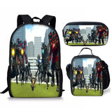 New 3PC-SET Skibidi Toilet Man Backpack Custom Game Peripheral Schoolbags For Primary Secondary School Teenage