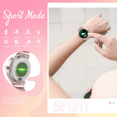 H16 Women's Smart Watch Heart Rate Sleep Sports Pedometer Watch Bracelet - Emete store