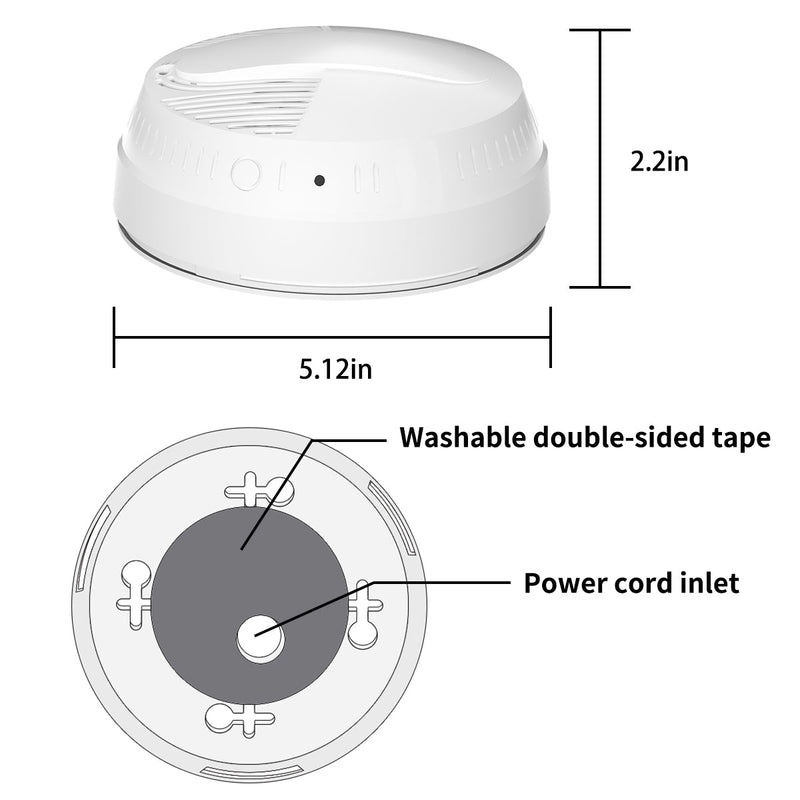 Emete Wall Smoke Detector Spy Camera - HD WiFi Enabled Night Vision