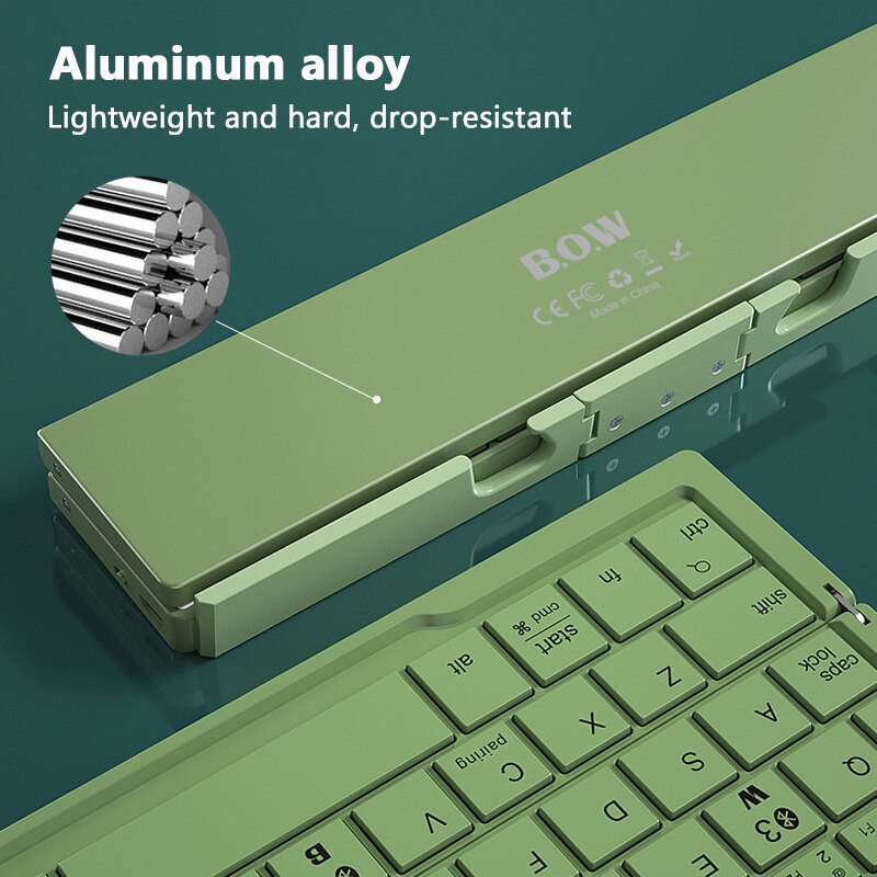 Mini Folding Keyboard Wireless Bluetooth-compatible Keyboard Foldable Keypad For Laptop Windows Android Tablet ipad Phone - Emete store