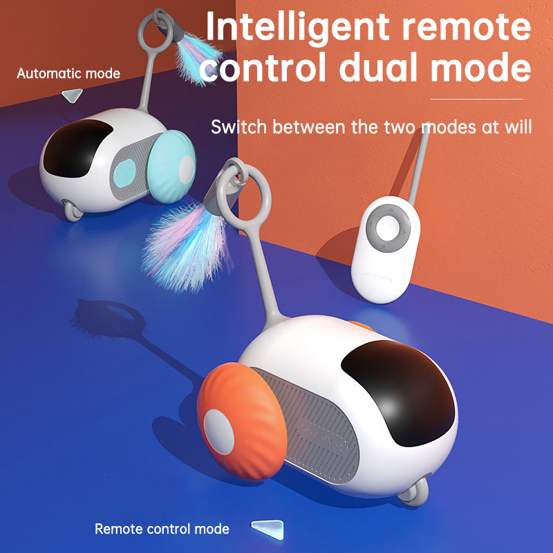 Remote Control Interactive Cat Car Toy USB Charging Chasing Automatic Self-moving Remote Smart Control Car Interactive Cat Toy P - Emete store