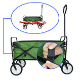 Folding Wagon Garden Shopping Beach Cart (Green)