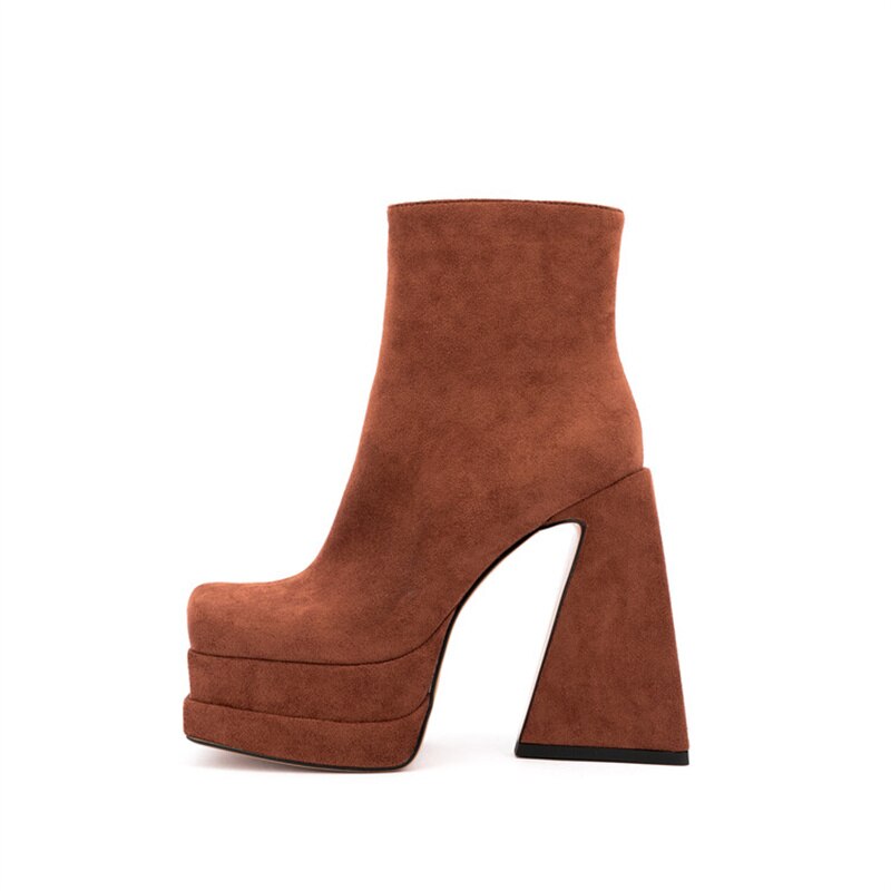 New Chunky Platform Ankle Boots - Emete Store