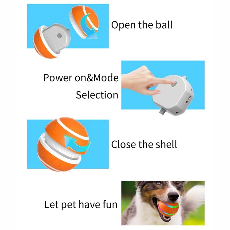 New Pet Dog Cat Toy Amusement Magic Tool Bite Resistant Molar Waterproof Electric Smart Toy Ball - Emete store