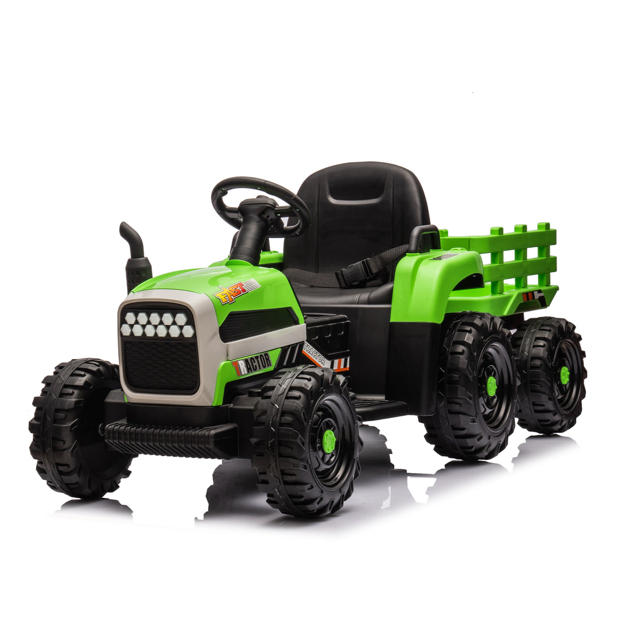 Children's electric tractor toy, powered by 24V battery, 200w * 2 motor 1.86-4.97MPH/remote control three speed adjustable