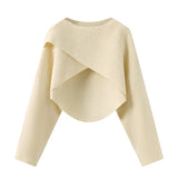 Knitted Sweater Women's Early Autumn Thin Shawl Top - Emete Store