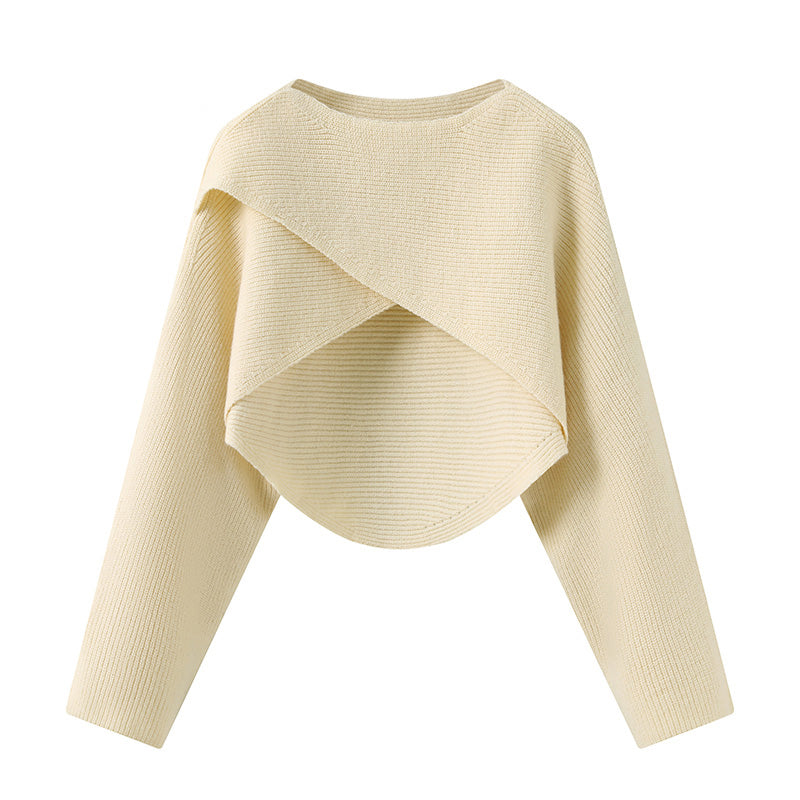 Knitted Sweater Women's Early Autumn Thin Shawl Top - Emete Store