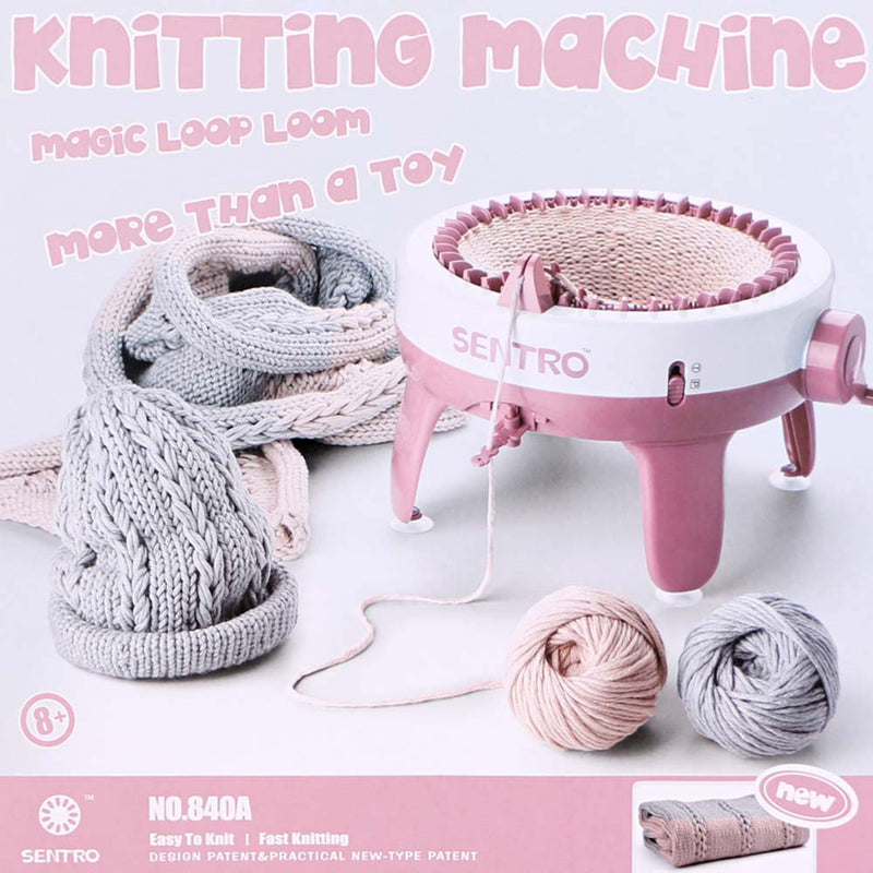 Star Cylinder Knitting Wool Knitting Machine 40 Needles Parent-Child Interactive Fun Early Education Play Home Toys 840A - Emete Store