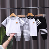 Children's Clothing Boys Summer Suits Casual Korean Version Children's Summer Baby Short Sleeve Two-Piece Suit