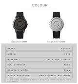 EUTOUR Magnetic Ball Men's Personality Creative Watch Tide Black Technology Cool Concept Frameless Design Watch - Emete store