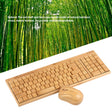 2.4G Wireless Bamboo PC Keyboard and Mouse Combo Combos Computer Keyboard Mice Office Handcrafted Natural Wooden Plug and Play - Emete store