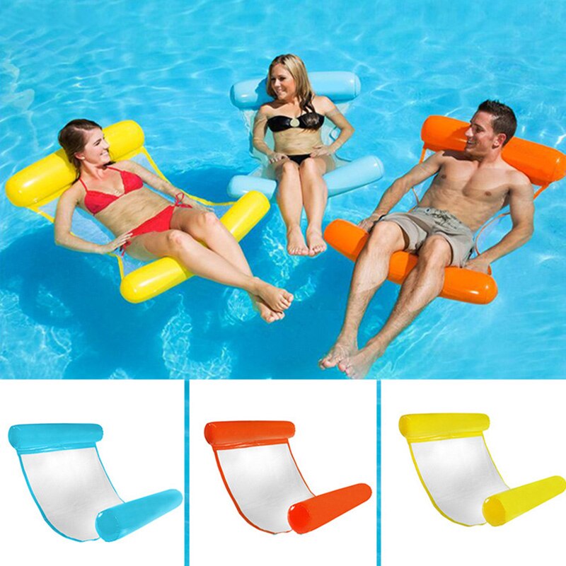 Water Hammock Single People Increase Inflatable Air Mattress Beach Lounger Floating Outdoor Foldable Sleeping Bed Chair