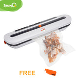 saengQ Best Vacuum Food Sealer 220V/110V Automatic Commercial Household Food Vacuum Sealer Packaging Machine Include 5Pcs Bags