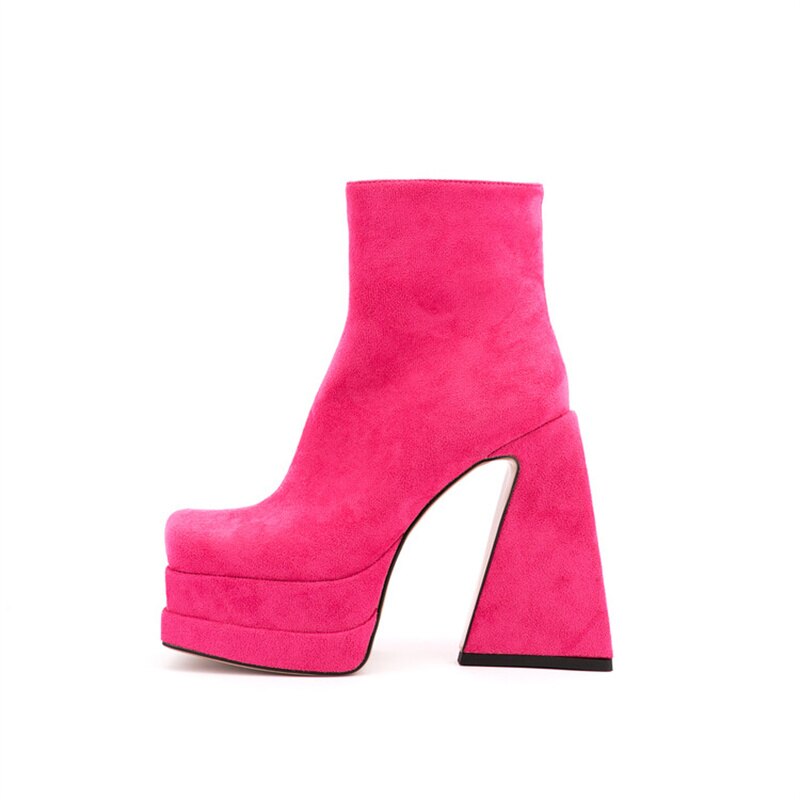 New Chunky Platform Ankle Boots - Emete Store