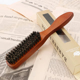 Beard Brush for Styling and Grooming, Hair Salon Cleaning Brush, Broken Hair Sweeper, Solid Wood Bristle Beard Comb, Pomade Brush