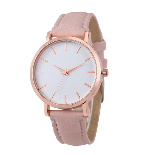 Leather Stainless Quartz Wrist Watches Women - Emete Store