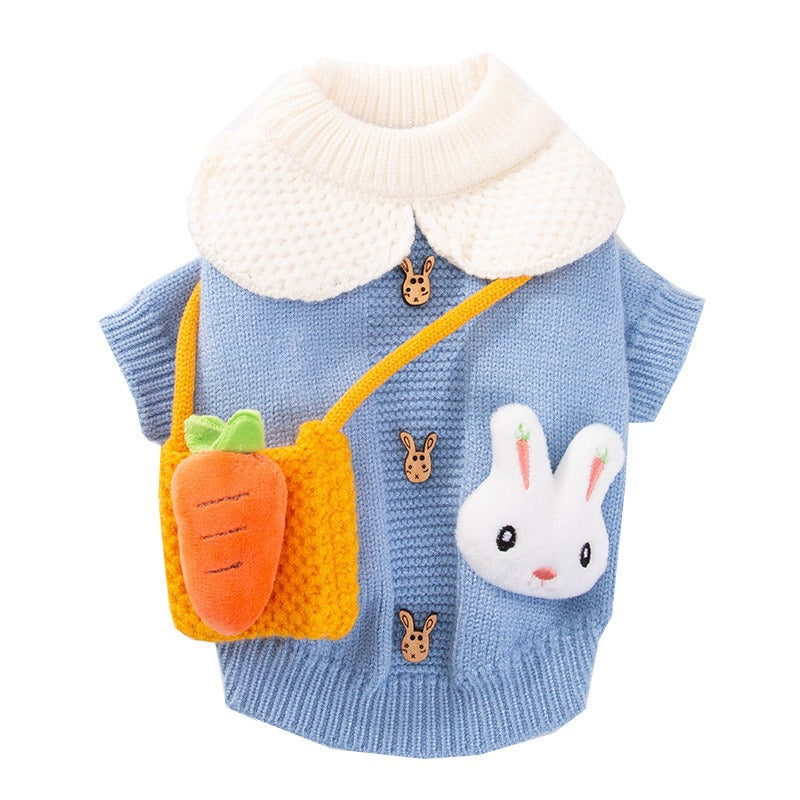 New Cute Cat Clothes Hair proof Autumn Puppet Kitten English Short Blue Cat Pet Autumn Winter Cat Sweater - Emete Store