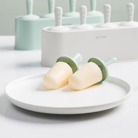 Popsicle Molds Sets 4Ice Pop Makers Reusable Ice Cream Mold - Dishwasher Safe, Durable DIY Popsicles Tray Holders - Emete store