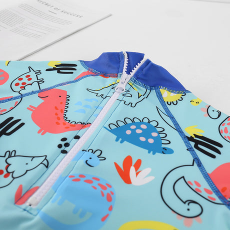 Quick-Drying Boy Swimming Trunks Boy Baby One-Piece Sunscreen Surfing Suit Cute Dinosaur Children's Swimsuit - Emete store