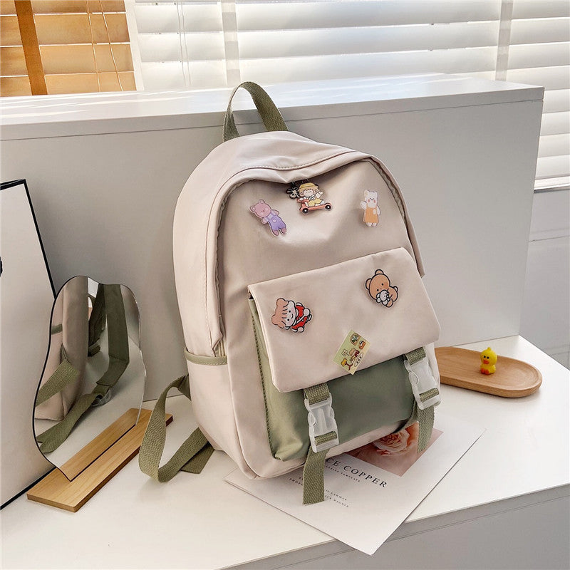 Schoolbag Girl Korean Version Ulzzang High School Student Backpack Ins Japanese Junior High School Student Backpack