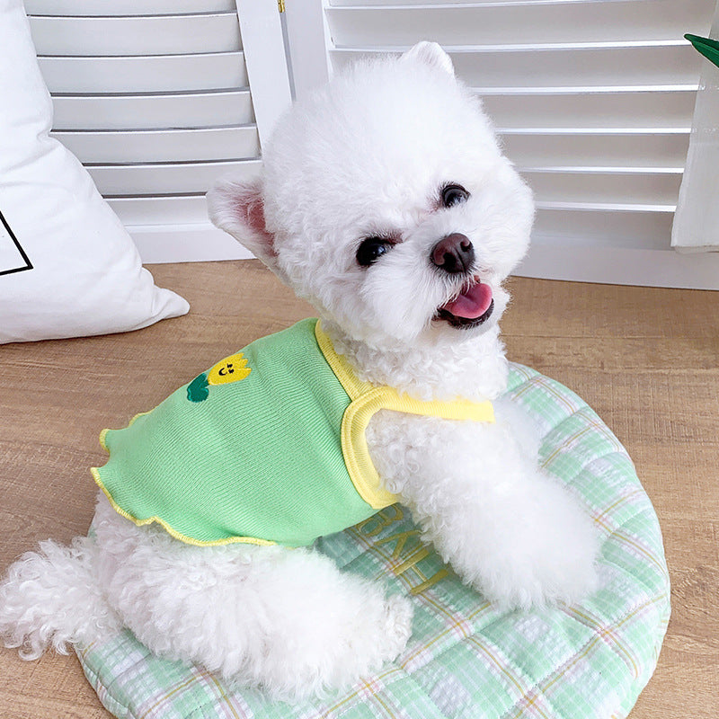 Mile Pet Dog Slim Summer Sheer Schnauzer Pome Teddy Small Dog Bears Cat Clothes - Emete Store