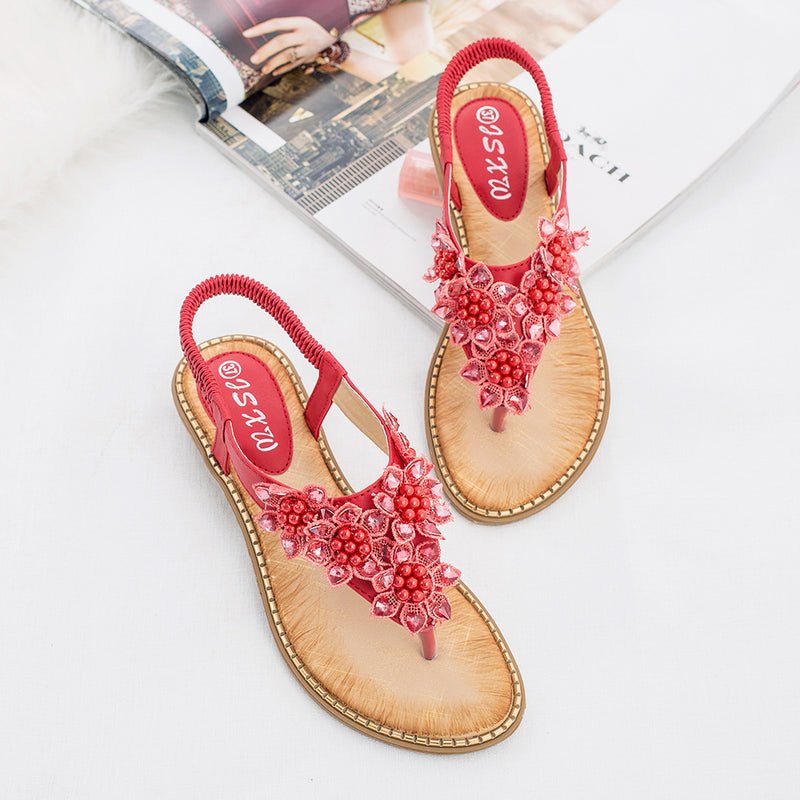 Handmade Bohemian Flower Sandals for Women - Emete Store