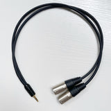 3.5mm 1/2 conversion dual XLR cable, 3.5 pairs of dual XLR male and female three core to two XLR male and female audio cable