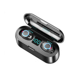 Wireless Earphone Bluetooth V5.0 F9 TWS Wireless Bluetooth Headphone LED Display With 2000mAh Power Bank Headset With Microphone