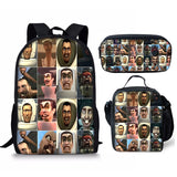 New 3PC-SET Skibidi Toilet Man Backpack Custom Game Peripheral Schoolbags For Primary Secondary School Teenage