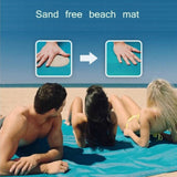 Naturelife Sand Free Beach Mat Portable Blue beach mat Anti-slip Sand Mats Rug Outdoor mat for Beach support drop shipping