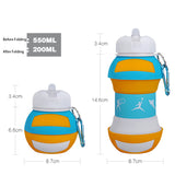 Outdoor Sports Water Bottle Household Silicone Folding Cup Creative Student Water Cup Portable Drop-Proof And Leak-Proof Children Water Cup