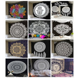 150*200cm  Mandala Tapestry Wall Hanging Witchcraft Hippie Beach Throw Rug Moon Travel Boho Bohemian Home Art Psychedelic Tapestries Decor