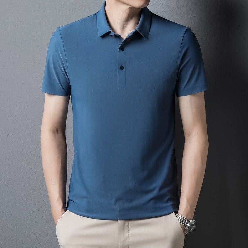 POLO shirt men's light business short sleeved Paul shirt loose fitting T-shirt Father's Day