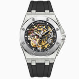 Fully automatic mechanical watch for men fashionable multi-color silicone tape waterproof watch - Emete store