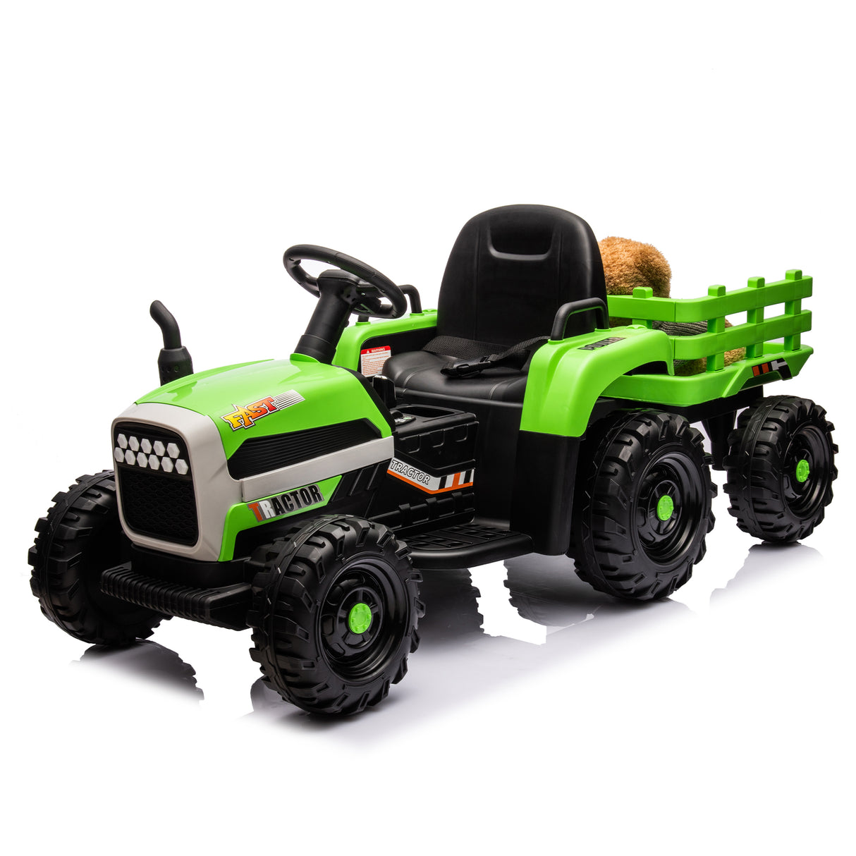 Children's electric tractor toy, powered by 24V battery, 200w * 2 motor 1.86-4.97MPH/remote control three speed adjustable