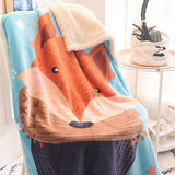 Children's coral fleece   blanket double thick cartoon lambskin children's blanket