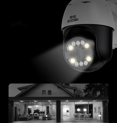 Outdoor panoramic 4K high-definition camera monitoring home network security outdoor waterproof monitor 360 night vision - Emete store