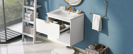 Best Online Shop in Australia - Modern 24" White Bathroom Vanity - Emete store