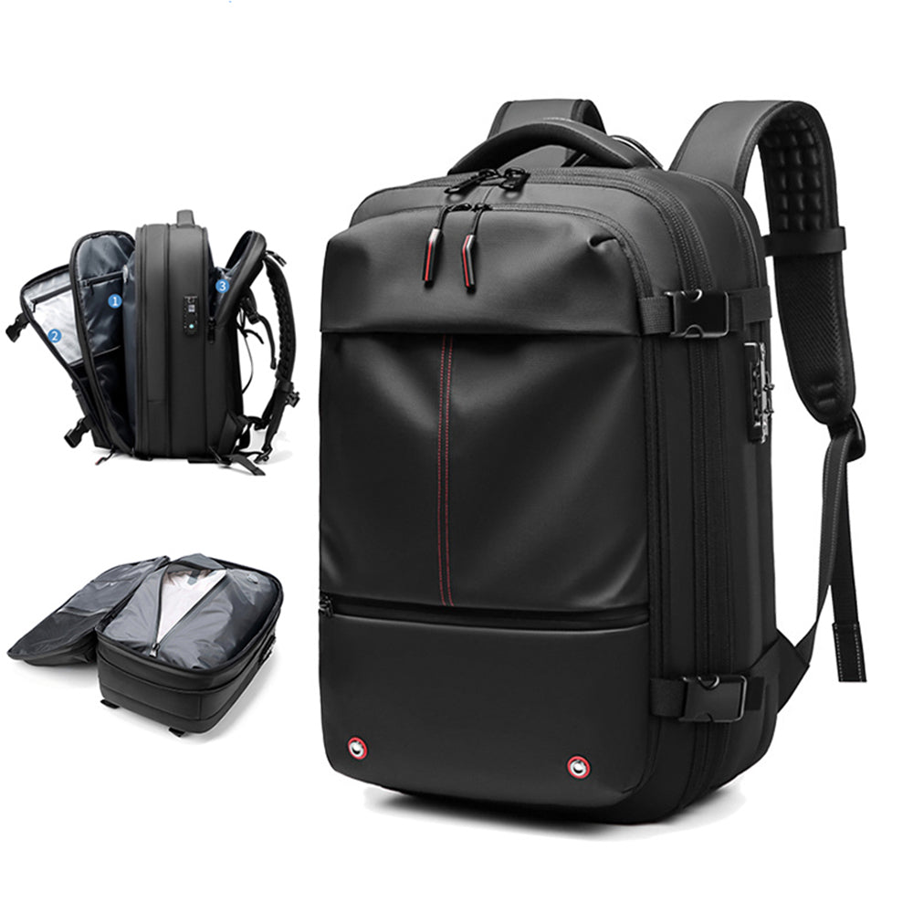 Expandable Waterproof Travel Backpacks Men Business Laptop Backpack With Valve Vacuum Compression Backpack