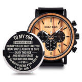 Men Watch Engrave Personal Engraving free Family Birthday Gift for Son Dad Husband Quartz Wristwatches Male Wristwatch Logo - Emete store
