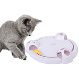 Funny Cat Interactive Pet Cat Toys Automatic Rotating Cat Play Teaser Plate Mice Catch Toy Electric Playing Exercise Toys - Emete store