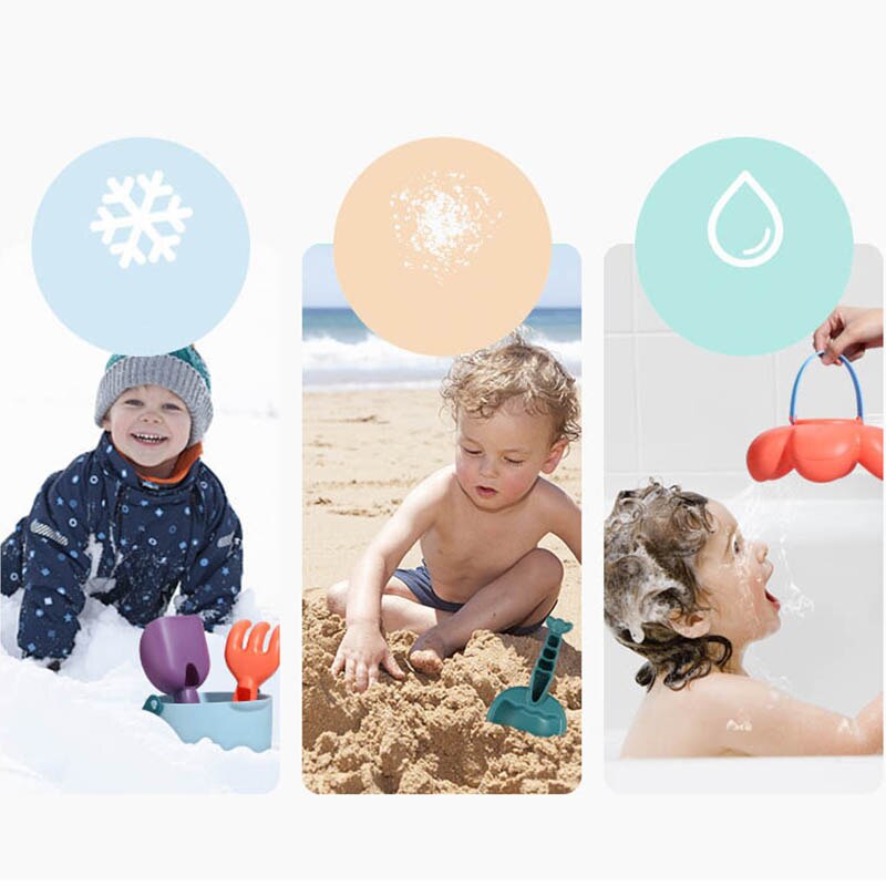 Beiens Beach Toys for Kids 5pcs Baby Beach Game Toy Children Sandbox Set Kit Summer Toys for Beach Play Sand Water Play Cart