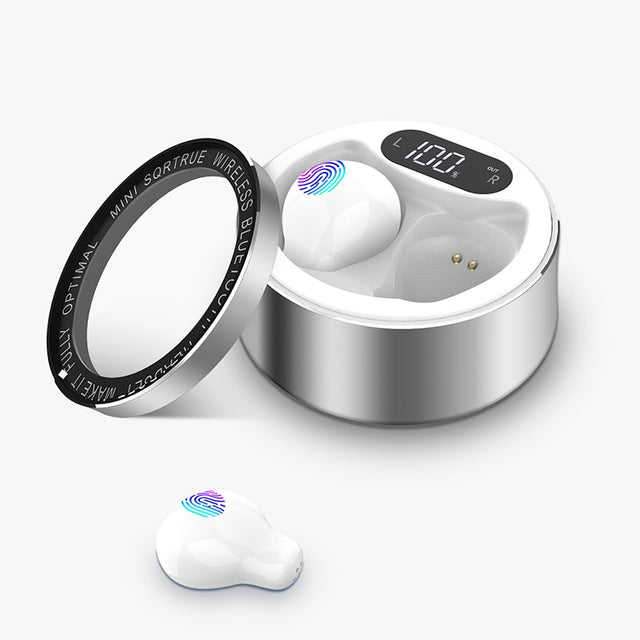 x26 Ultra Small Mini Hidden Wireless Bluetooth 5.0 Earphone Touch Control Portable Charging Case Earbuds TWS Sport Headset - Emete store