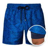 Summer Shorts Men's Beach Pants Sweatpants Printed Double Shorts