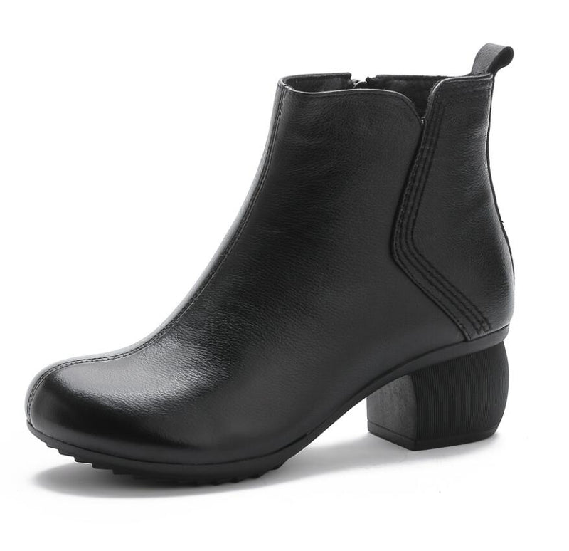 Classic Leather Flat Booties eprolo